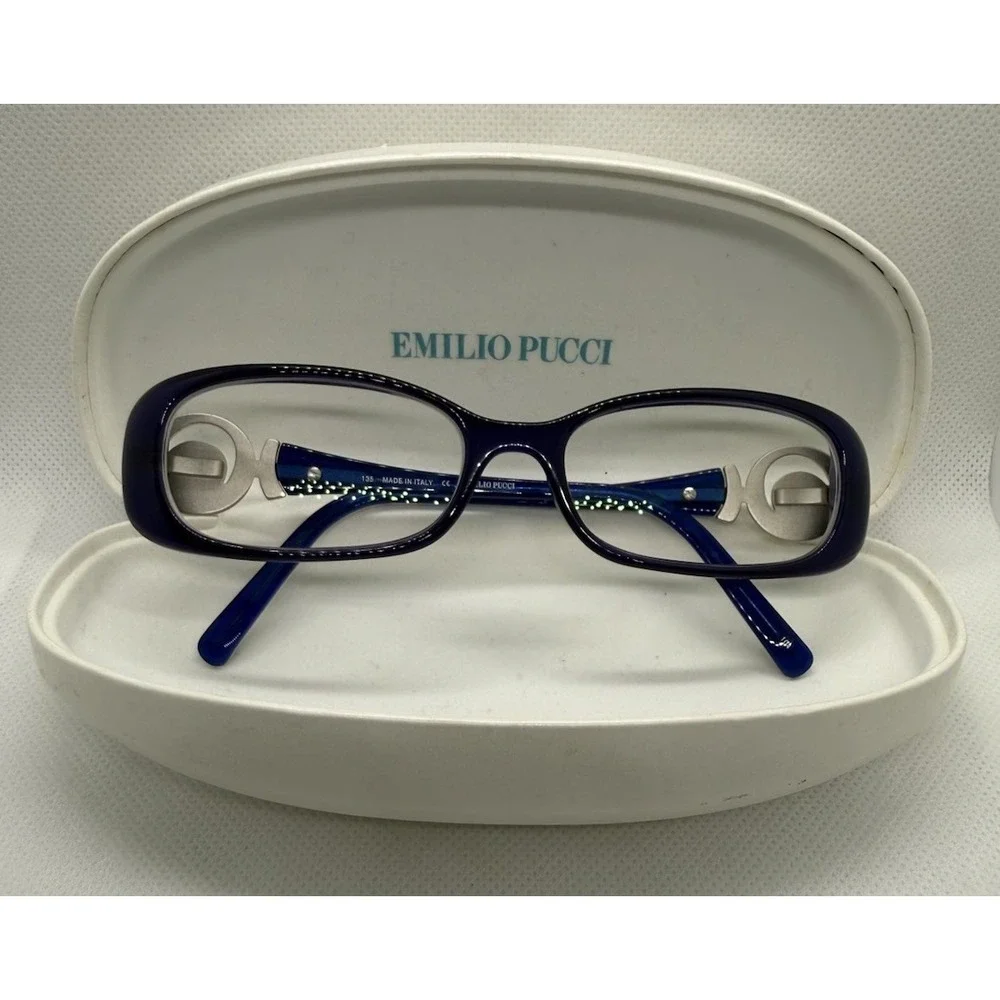 Emilio Pucci EP2633R Eyeglasses 51-16-135 Blue Purple Made In Italy Frames Only